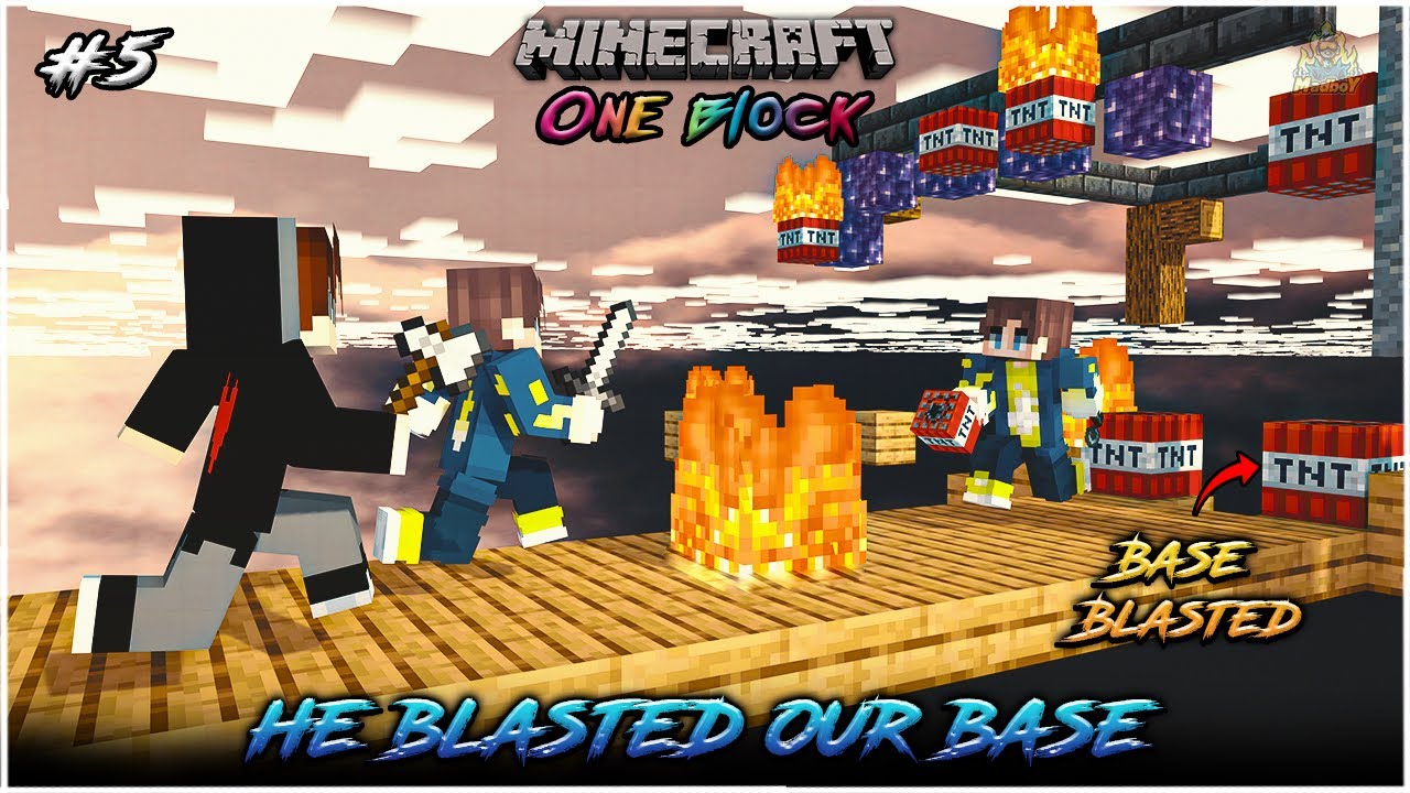 HE BLASTED OUR BASE 😭 | ONE BLOCK | Minecraft in Telugu | Maddy Telugu Gamer