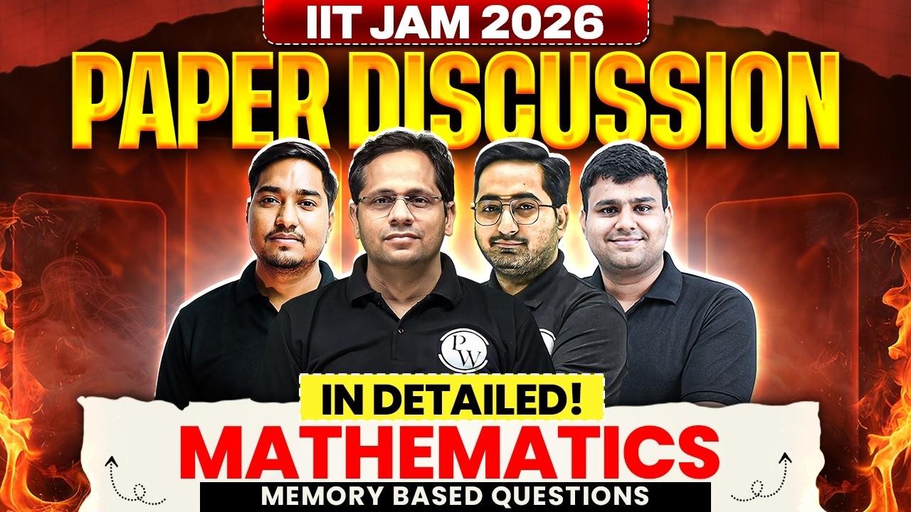 IIT JAM 2026 Mathematics Paper Discussion | Memory Based Questions Analysis | PW IIT JAM