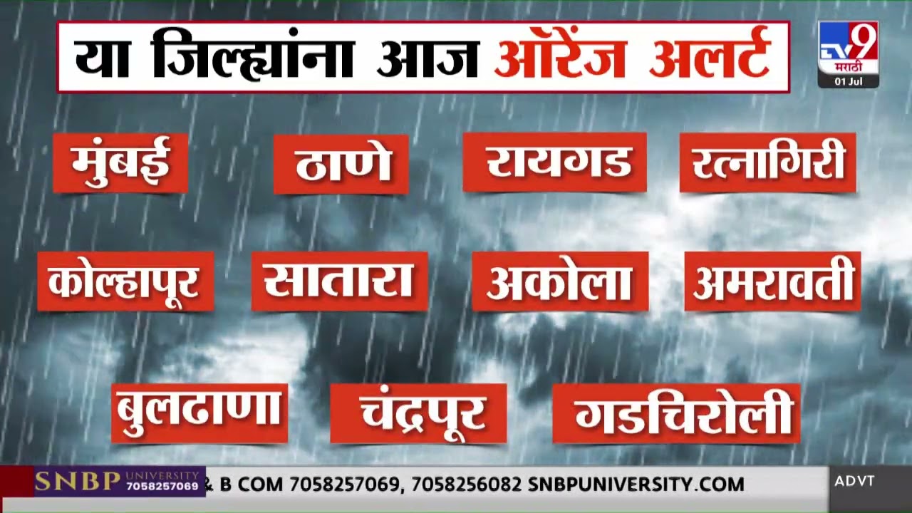 Rain Alert | राज्यात कुठे कुठे ऑरेंज अलर्ट जारी? | Maharashtra Weather Update