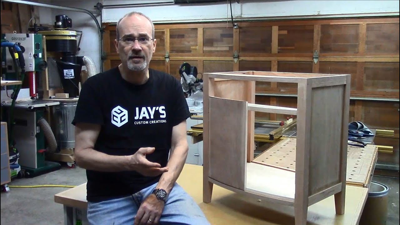 Curved Front End Table 3 - Internal Shelf, Divider and Glue Up