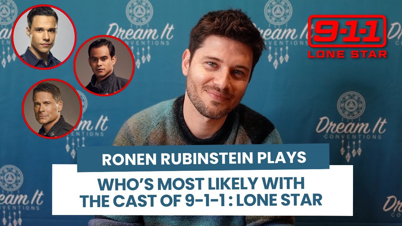 Ronen Rubinstein plays Who's Most Likely with the cast of 9-1-1 : Lone Star