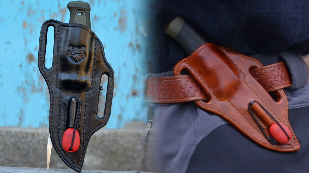 How To Make A Cross Draw Leather Knife Sheath. DIY. (Step By Step) !    Step 1.