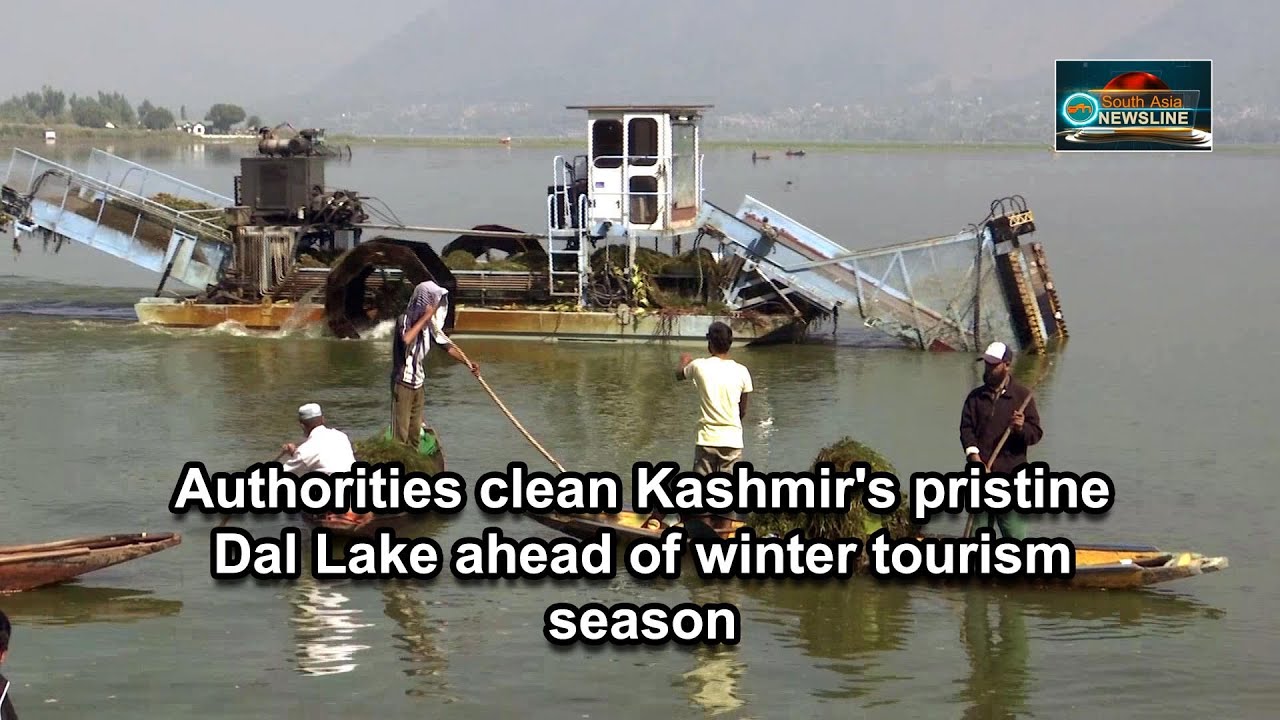 Authorities clean Kashmir's pristine Dal Lake ahead of winter tourism season