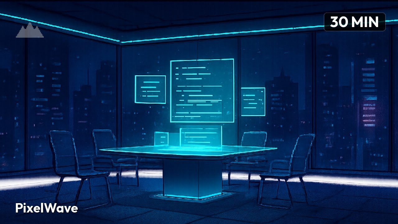 Transparent Developer Lounge | Cyberpunk Coding Synthwave for Deep Focus