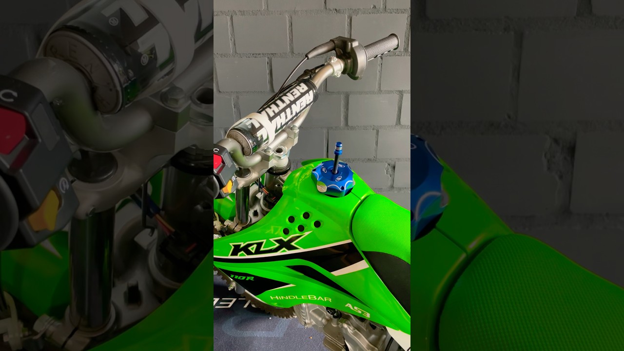 Kawasaki KLX 110 pit bike fuel cap upgrade 🔵🟢 #klx110 #klx #110cc #pitbike