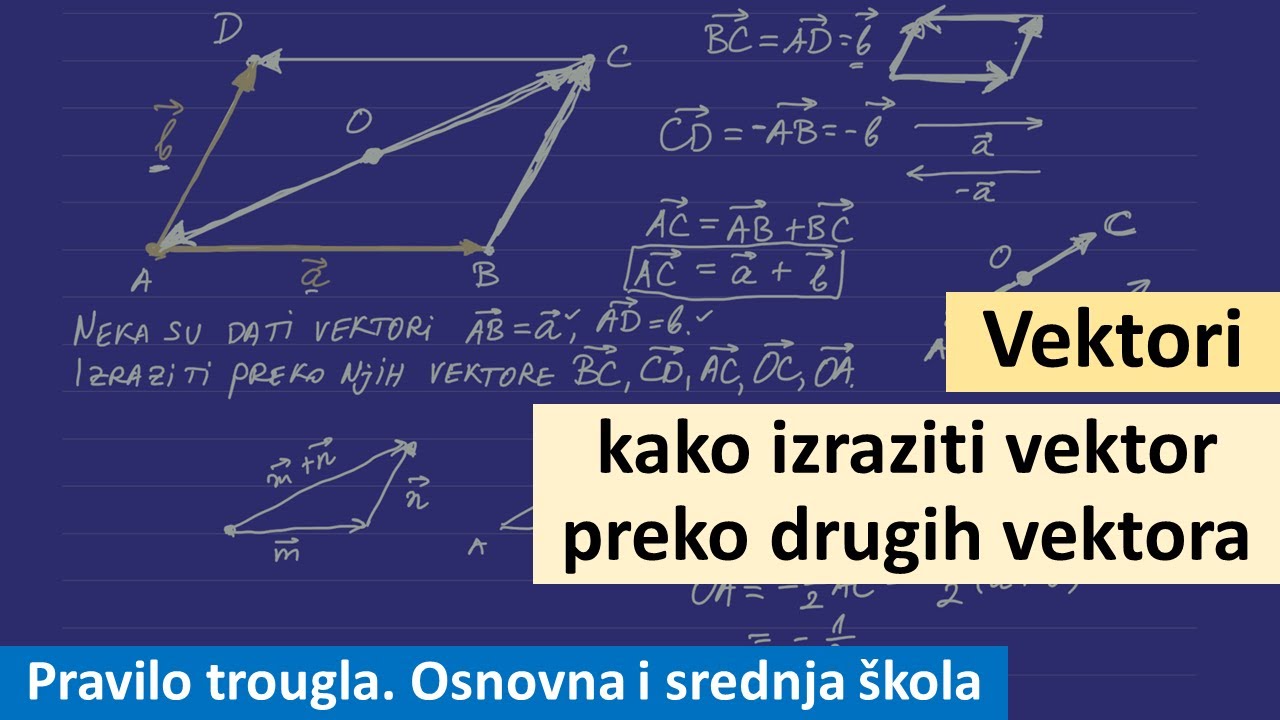 Vektori - Kako izraziti vektore preko drugih vektora