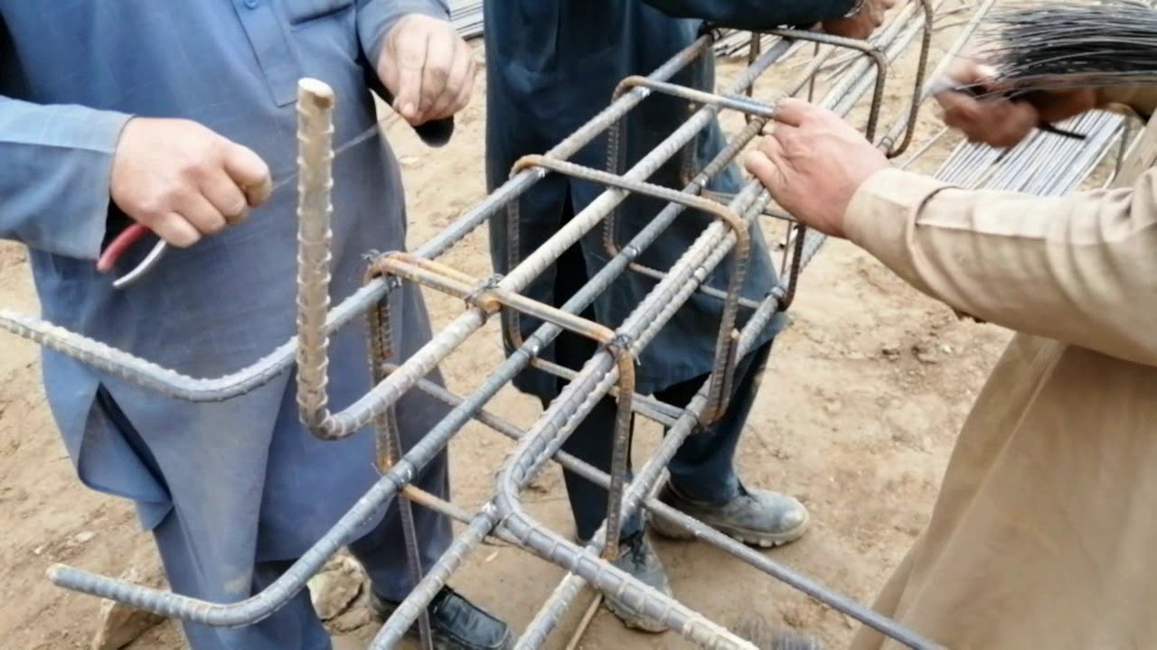 Making RCC Column after Design on Site | How to make RCC column for Building |