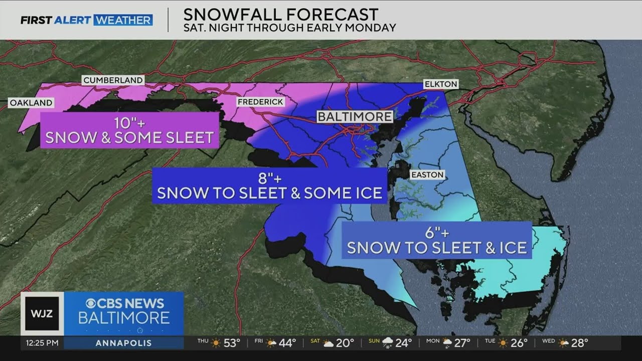 Maryland prepares for winter weather this weekend. Tracking the timeline for snow