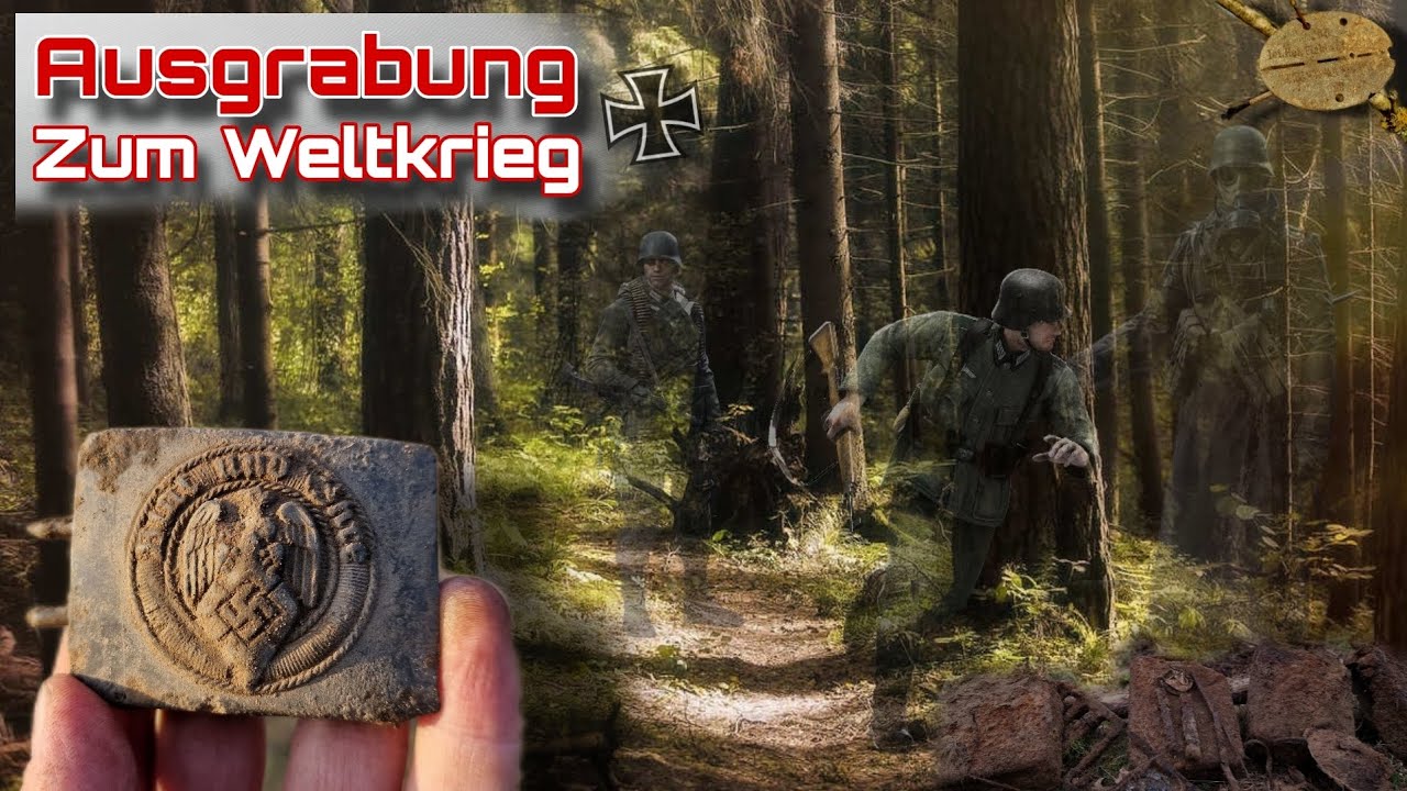Ausgrabung zum Weltkrieg: jede menge Artefakte  mit dem Metalldetektor gefunden