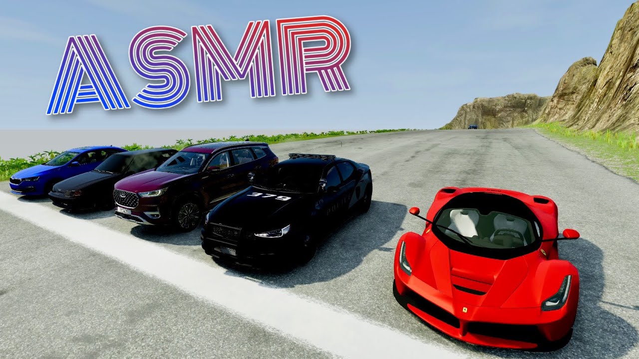 АСМР Зрелищные гонки на выбывание в BeamNG Drive
