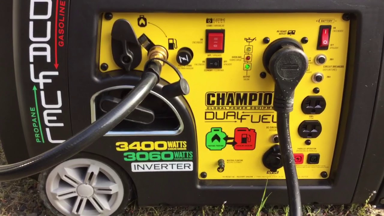 Champion 3400 Dual Fuel, A/C & Microwave Test