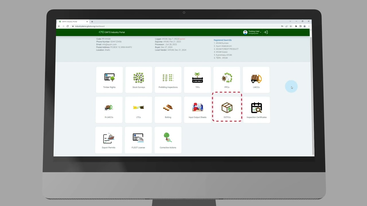 How to navigate the Industry Portal to the GWTS: R-LMCCs, LTCs & Bolting