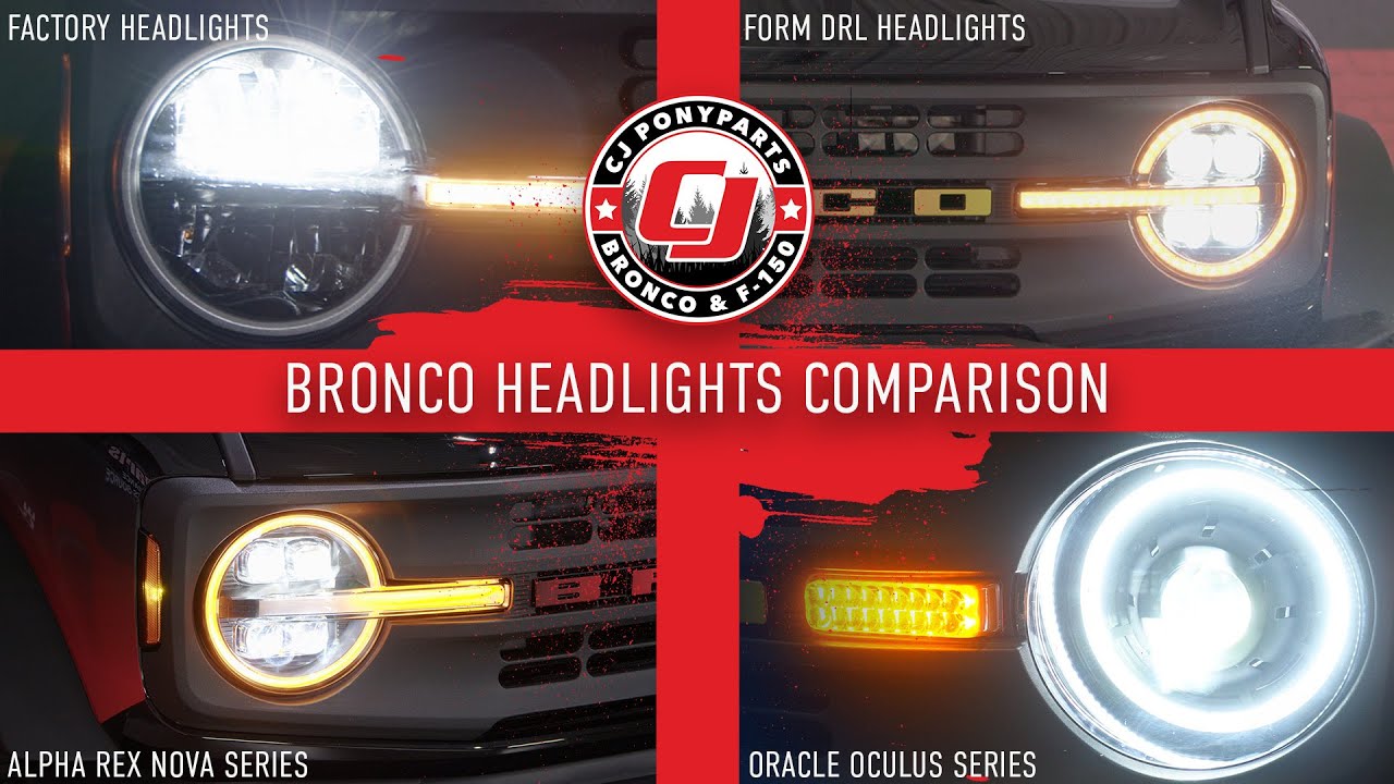 2021+ Bronco Head Light Comparison / Alpha Rex, FORM Lighting, Oracle & More!