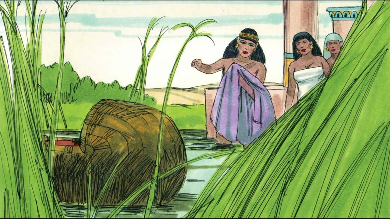 The story of Moses and his childhood explained in Nepali.Exodus.2:1-10.June 2022.Kids Bible Stories.