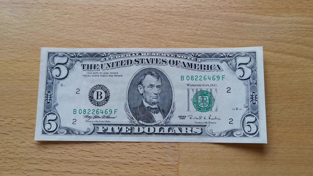 [4K] 5 Dollar Banknote Series 1995