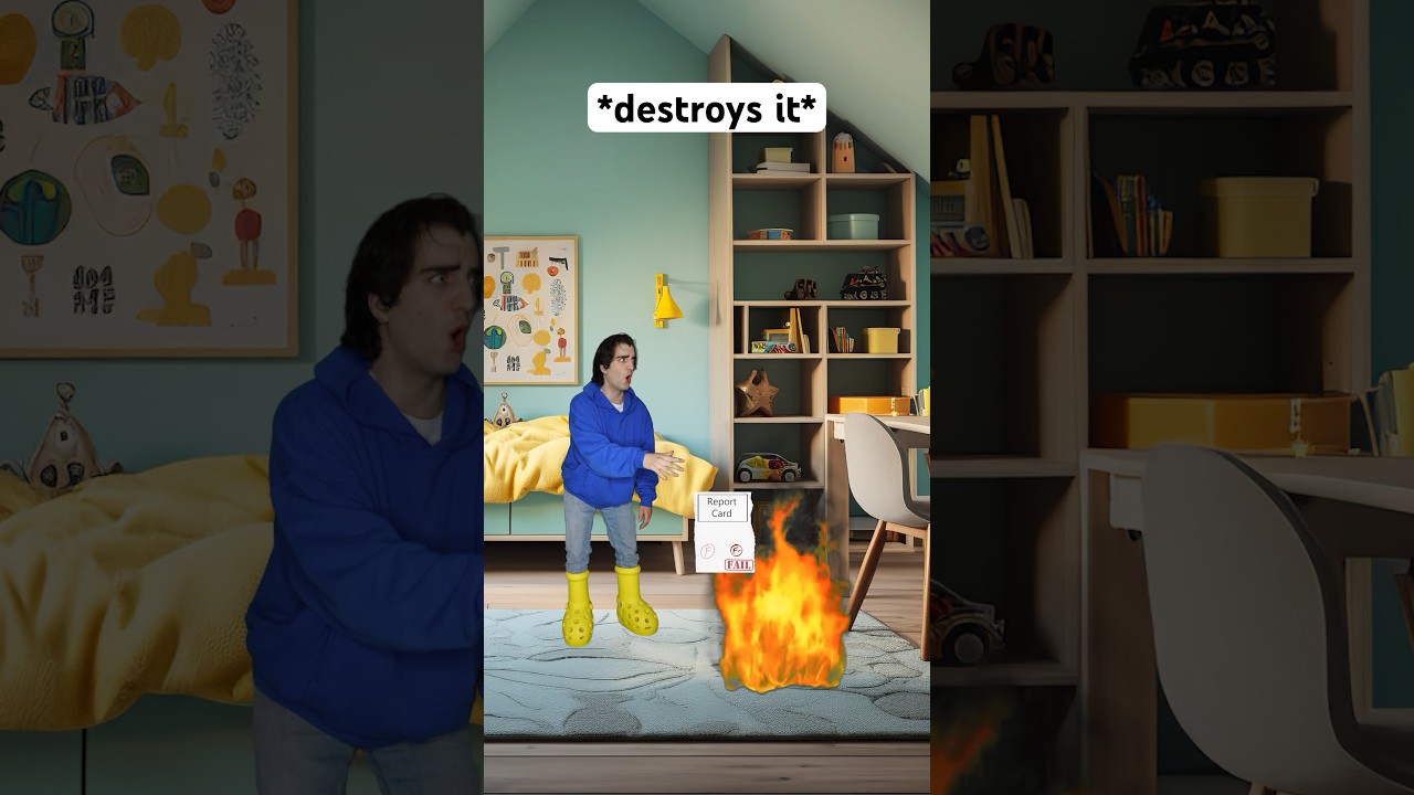 Когда прячешь свой табель успеваемости от мамы #шорты #уместно