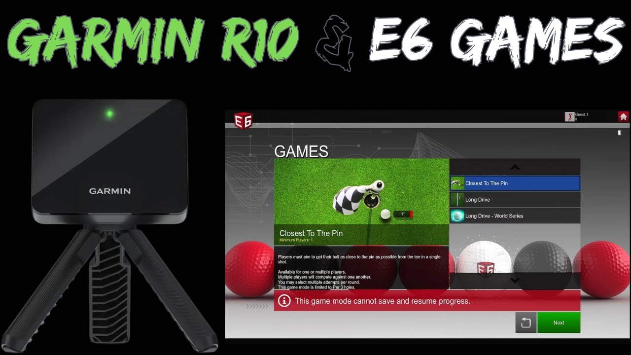 Garmin R10 & E6 Games DEMO!