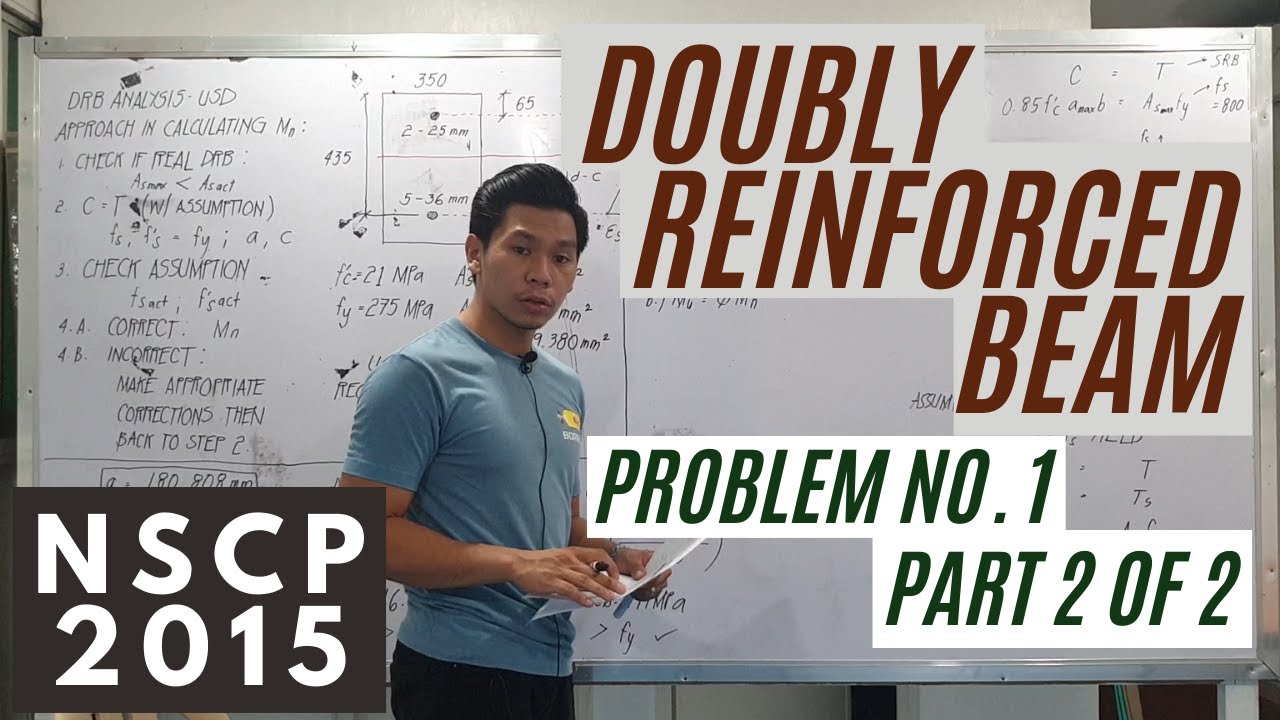 Doubly Reinforced Beam USD (NSCP 2015) TAGALOG - Problem No. 1 (Part 2 of 2)