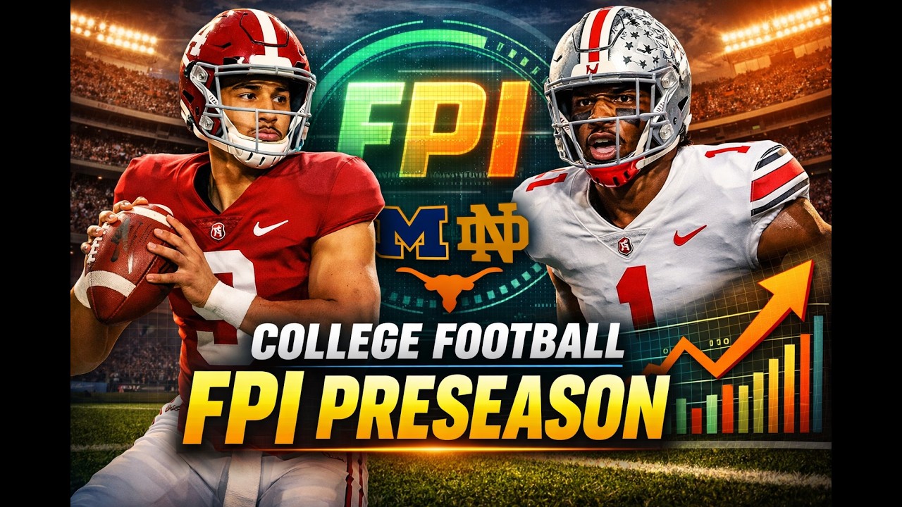 going over the preseason college football ESPN FPI Ranking