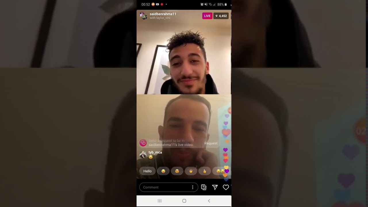 جمال بن لعمري  لايف مع سعيد بن رحمة فانستغرام  تشبع ضحك 🤣🤣🤣🤣