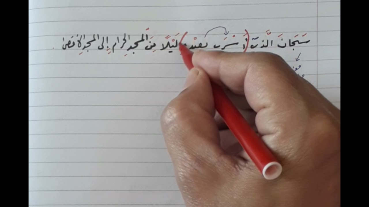 اعراب قول الله تعالى 《 سبحان الذي أسرى بعبده ليلا من المسجد الحرام إلى المسجد الأقصا 》 .