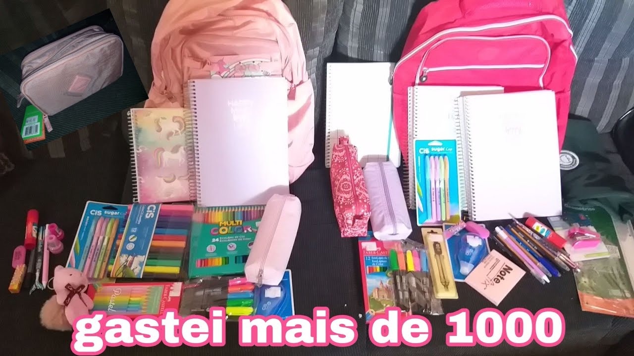 comprei os materiais escolar 2020 das minhas filhas | Michelle Jane