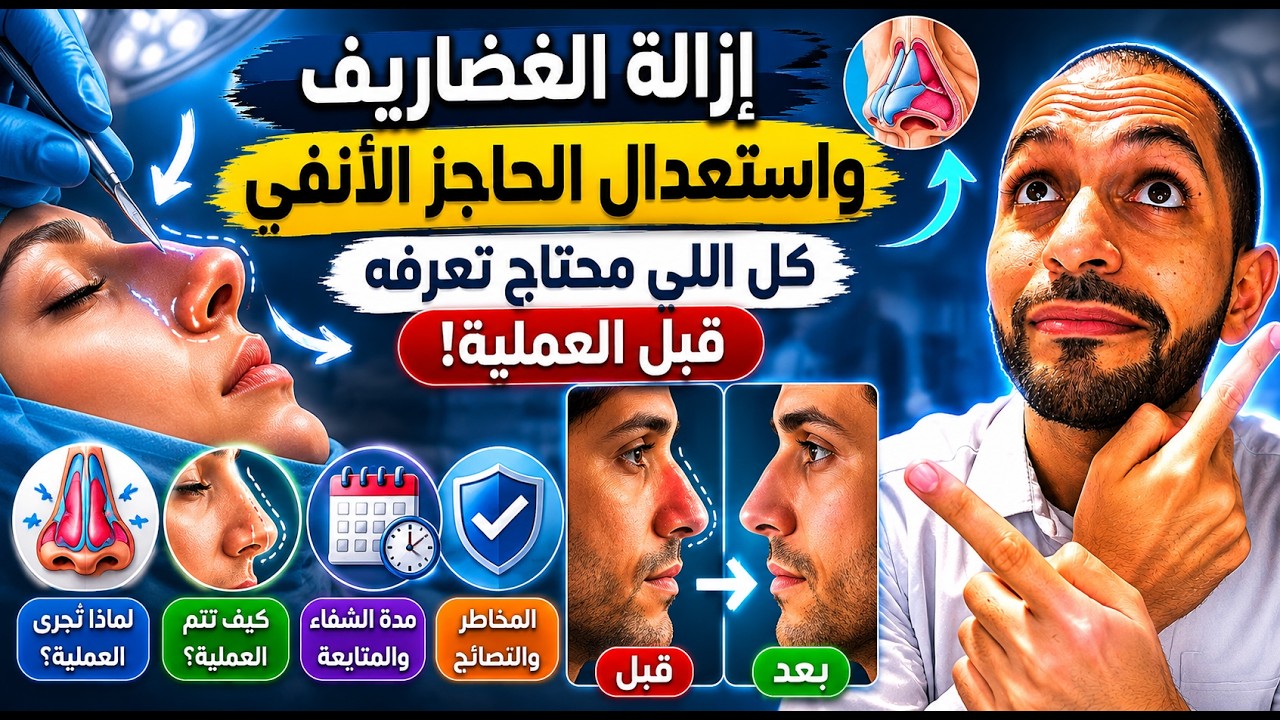 ابرز اسئلة عمليه ازاله الغضاريف واستعدال الحاجز الانفى 👈 كل الاجابات هنا