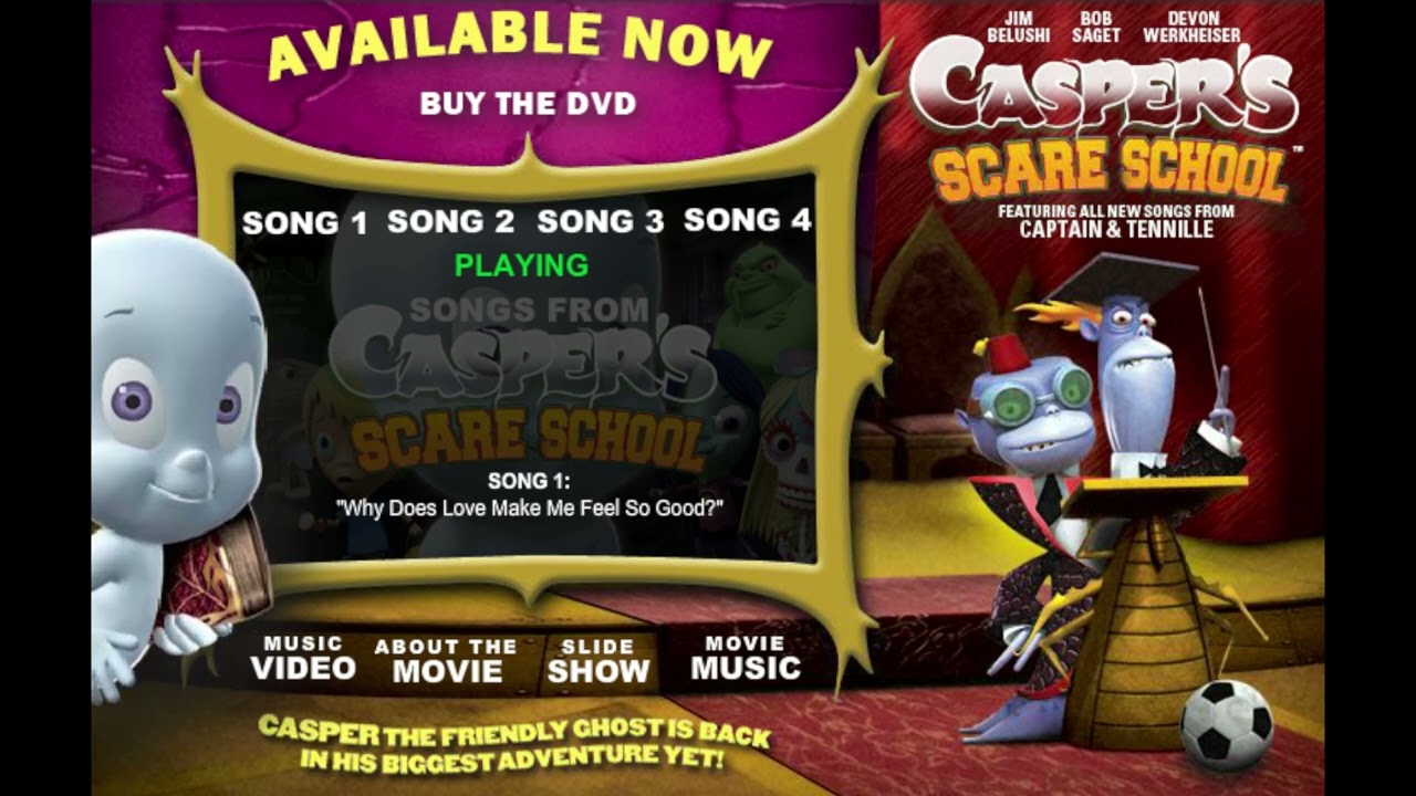 Casper Scare School 2007 website Movie Music Song 1 Why Does Love Make Me Feel So Good
