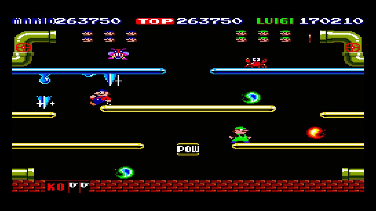 Mario Bros. 1983 Arcade - OVER 99 PHASES!!! - 2 Player