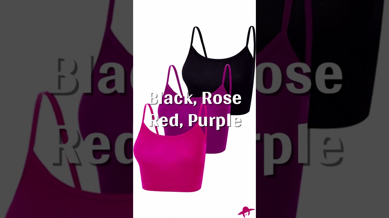 3 Pieces Spaghetti Strap Tank Top Crop Top ❤️ Best Sports Yoga Sleeping Camisole Tops For Women ❤️