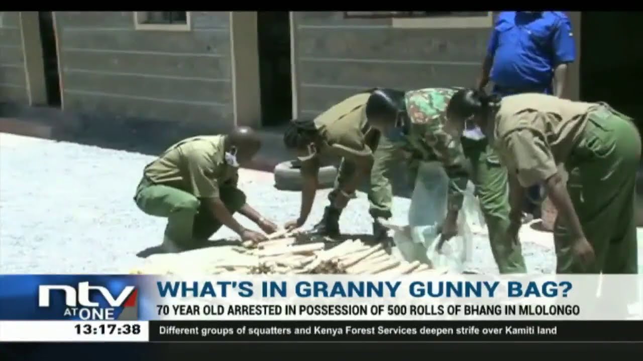 Police nab a 70-year-old woman with bhang valued at KSh. 500,000