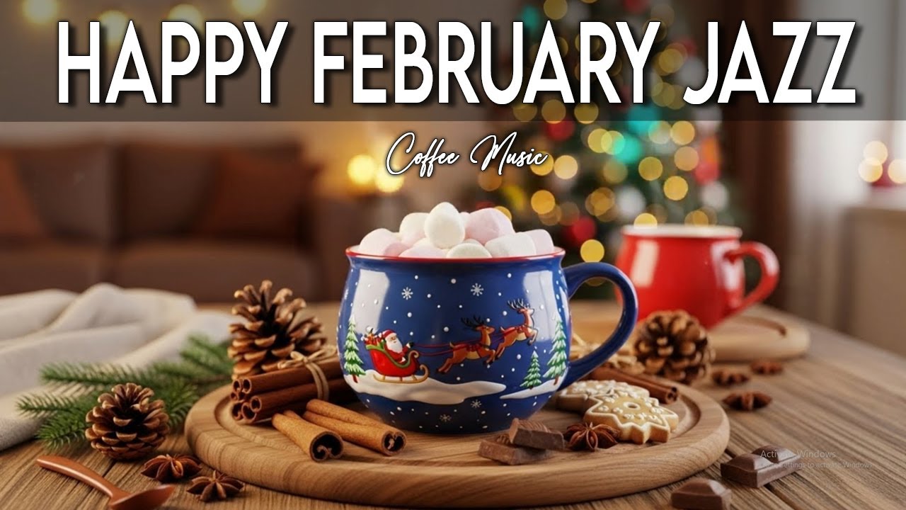 Happy February Jazz ~ Delicate Winter Coffee Jazz & Bossa Nova Instrumental Music for Stress Relief🎶