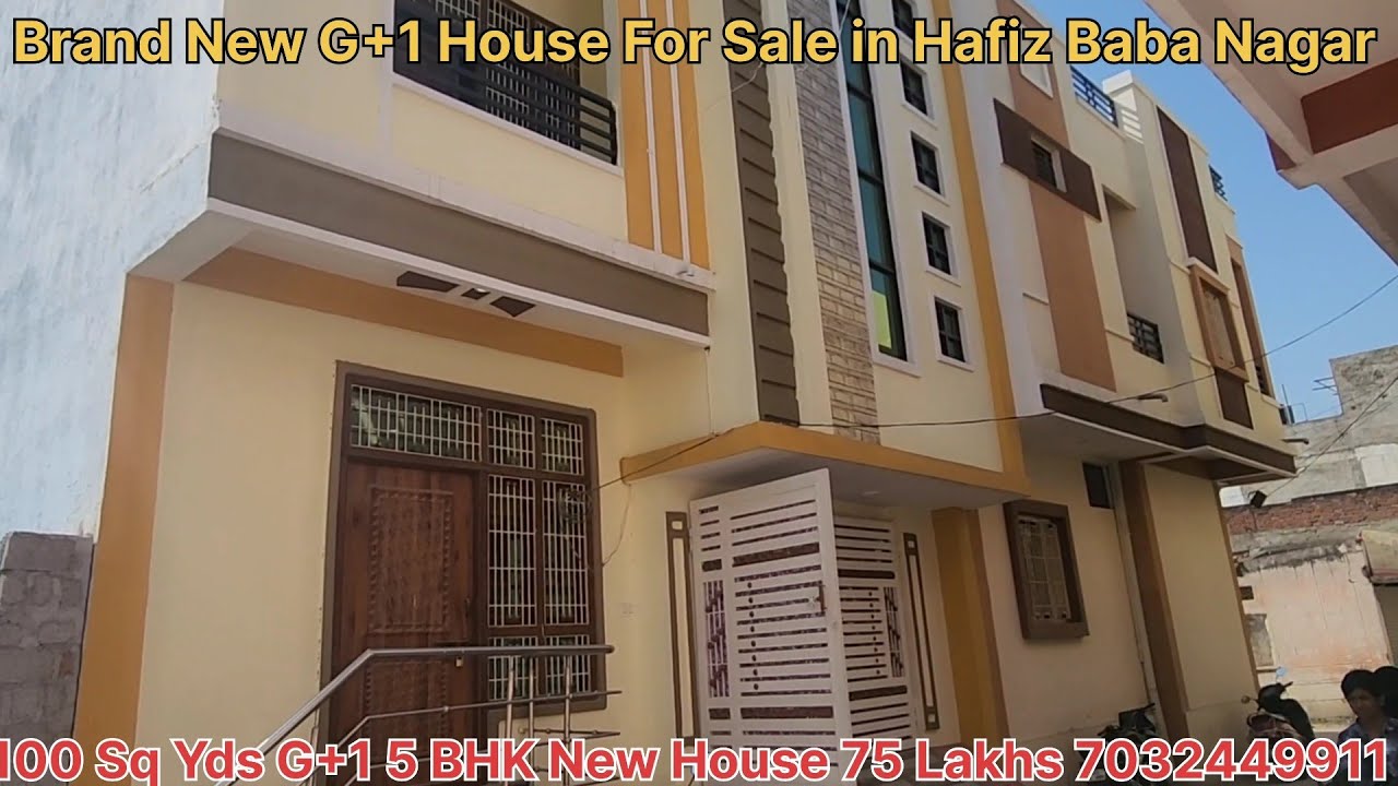 Brand New G+1 House For Sale Hafiz Baba Nagar ChandrayanGutta Hyderabad 100 SqYds 2 Portions 75Lakhs