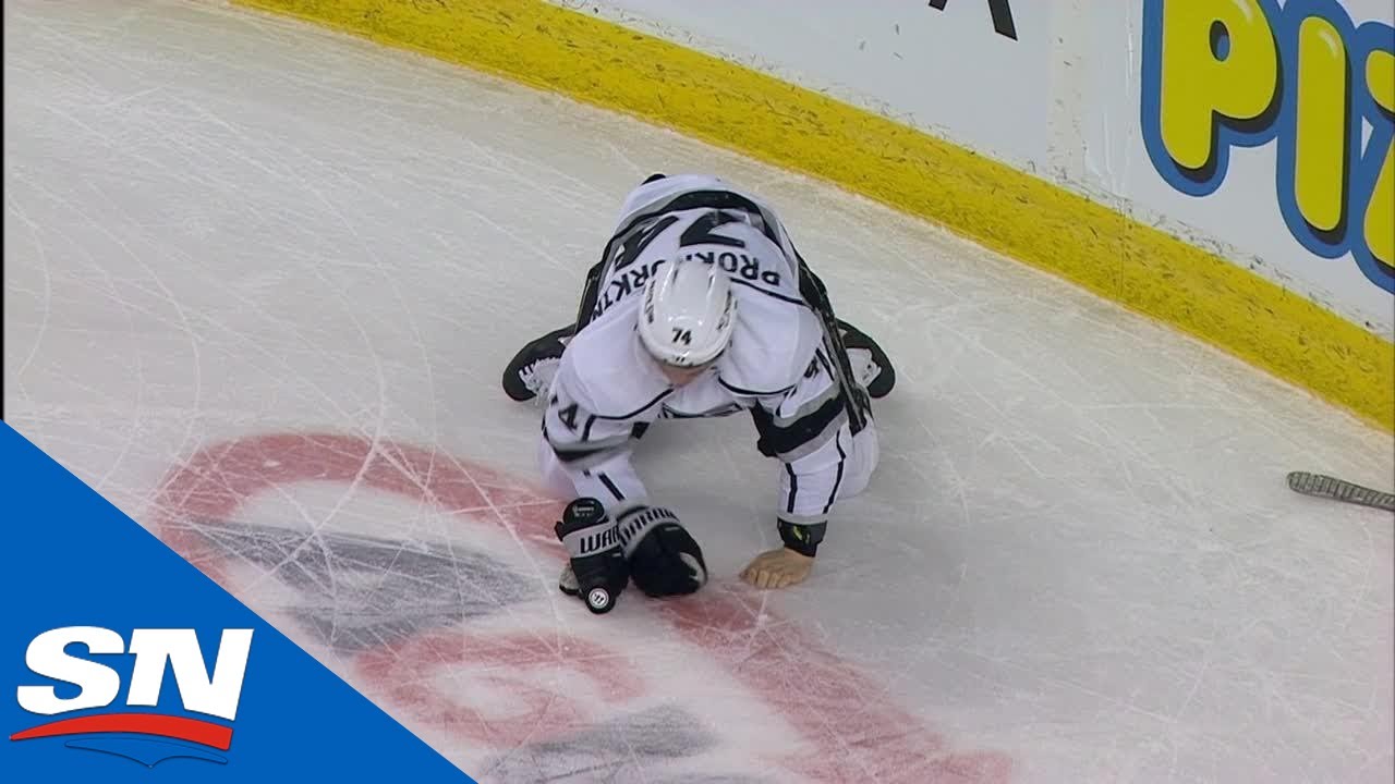 Nikolai Prokhorkin Shaken Up After Hard Hit From Zac Rinaldo