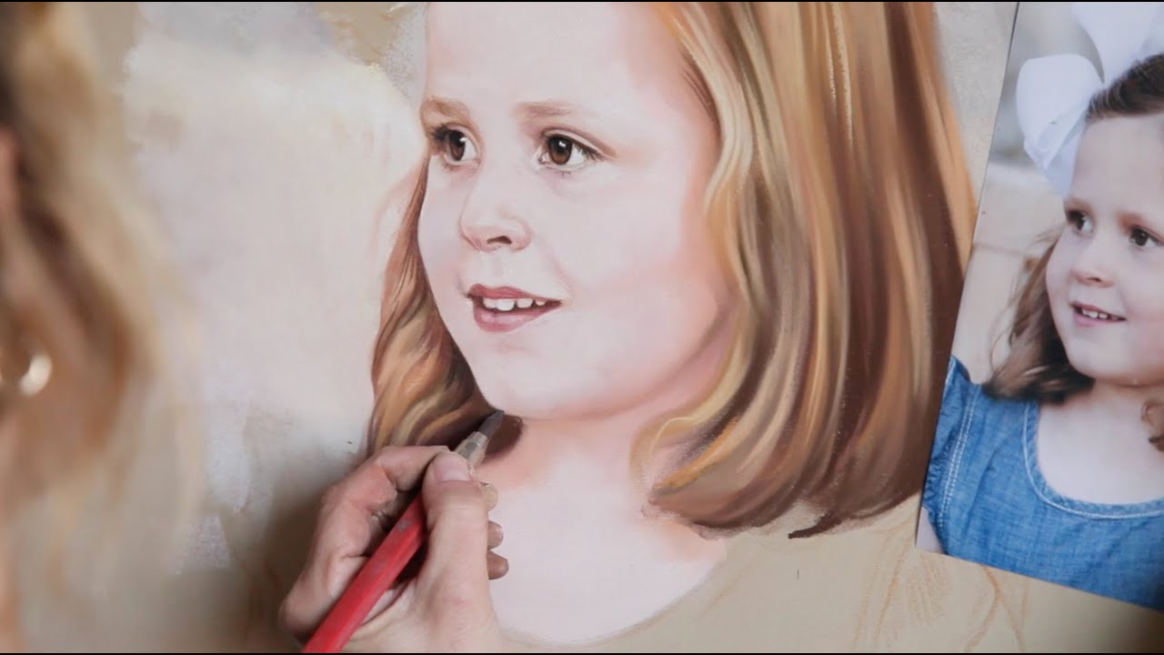 Pastel portrait, Portrait painting process, Making a Pastel portrait