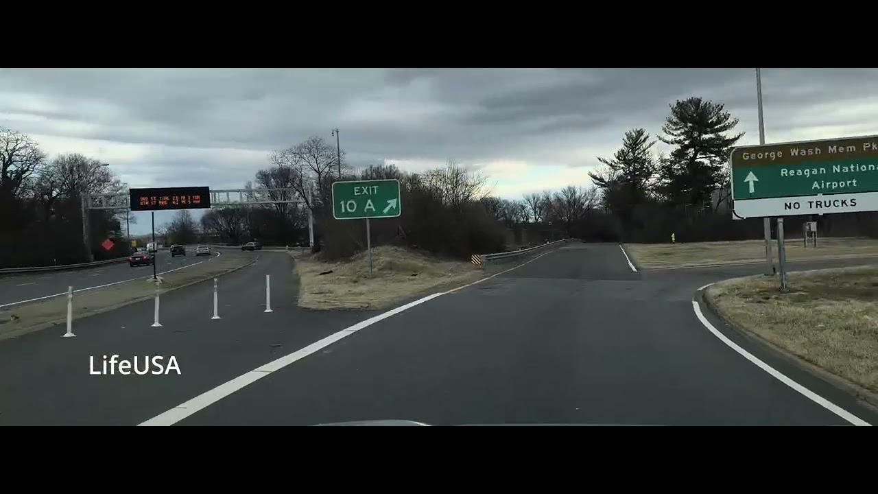 POV Drive Around Arlington, VA Airport Area | I-395 & GW Parkway (March 2025)