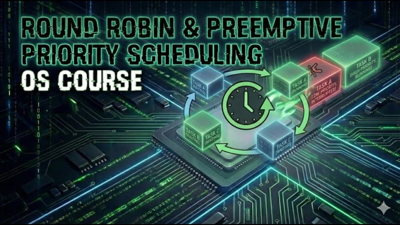 Operating System | Solving CPU Scheduling Using Preemptive Priority & Round Robin