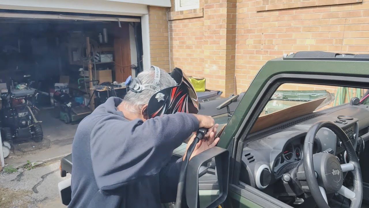 Jeep JK Wrangler | Broken bolt remove and weld | Windshield seized bolt | Rivnut | Hinge Lubrication