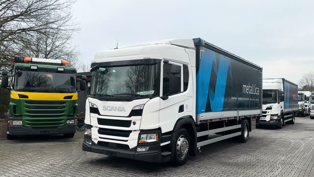 2x Scania P320 4X2 Next Generation Pritsche/ Plane Ladebordwand 