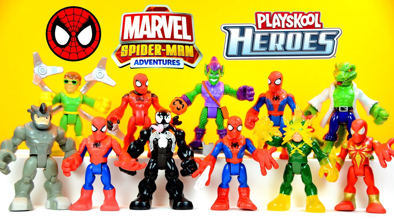 Marvel Spider-Man Adventures Deadly Foes Venom Doc Ock Rhino & Electro by Playskool Heroes
