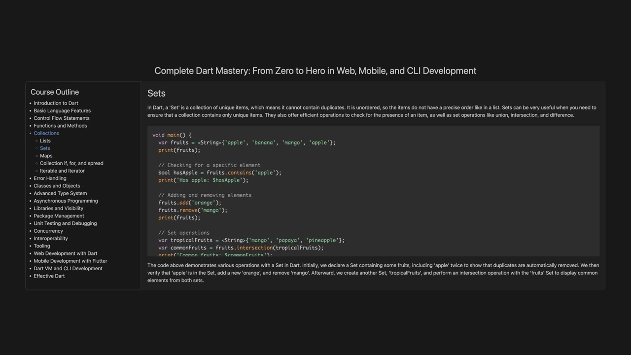 Complete Dart Mastery: From Zero to Hero in Web, Mobile, and CLI Development | Part 2/5