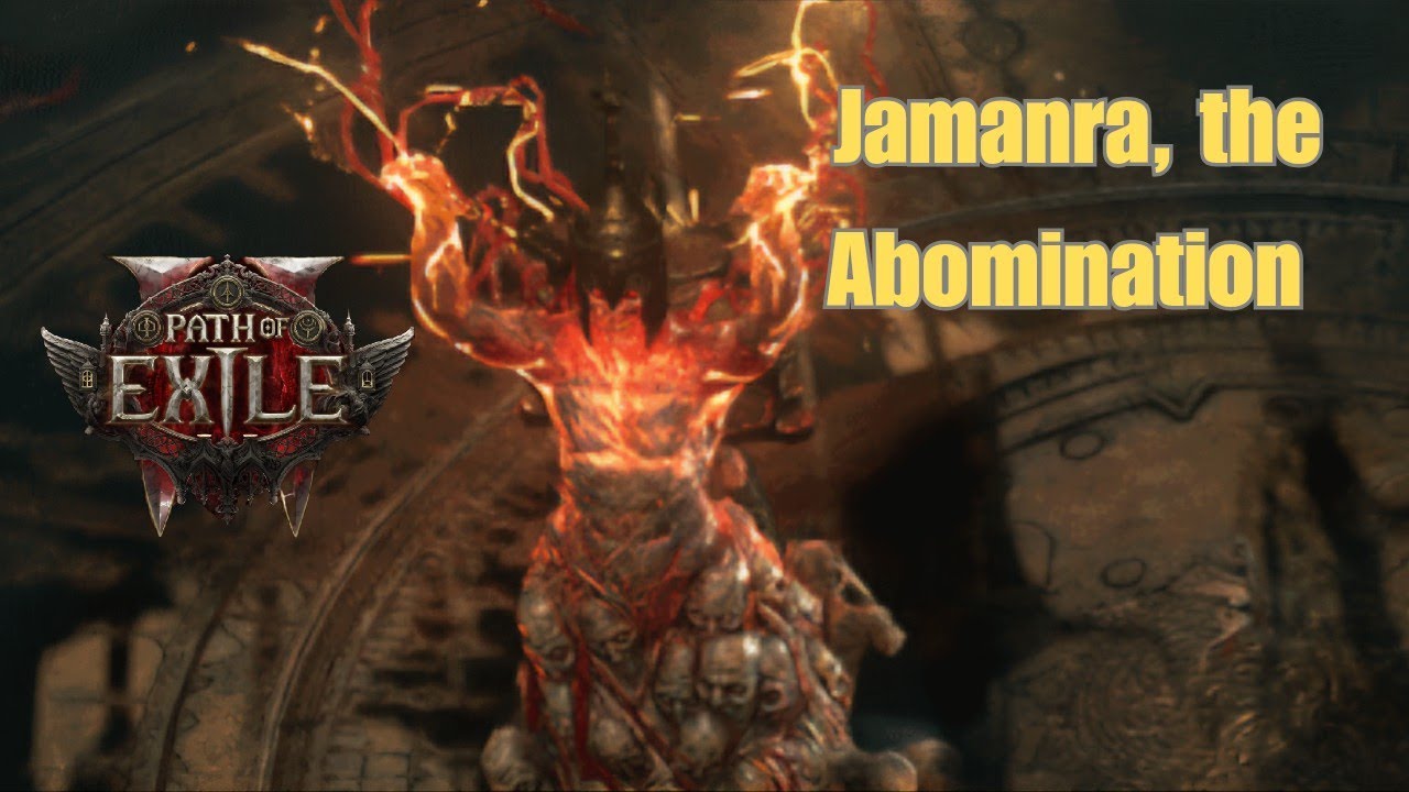 Jamanra, the Abomination Boss Fight 4k 60fps Cruel Difficulty No Commentary(Path of Exile 2)