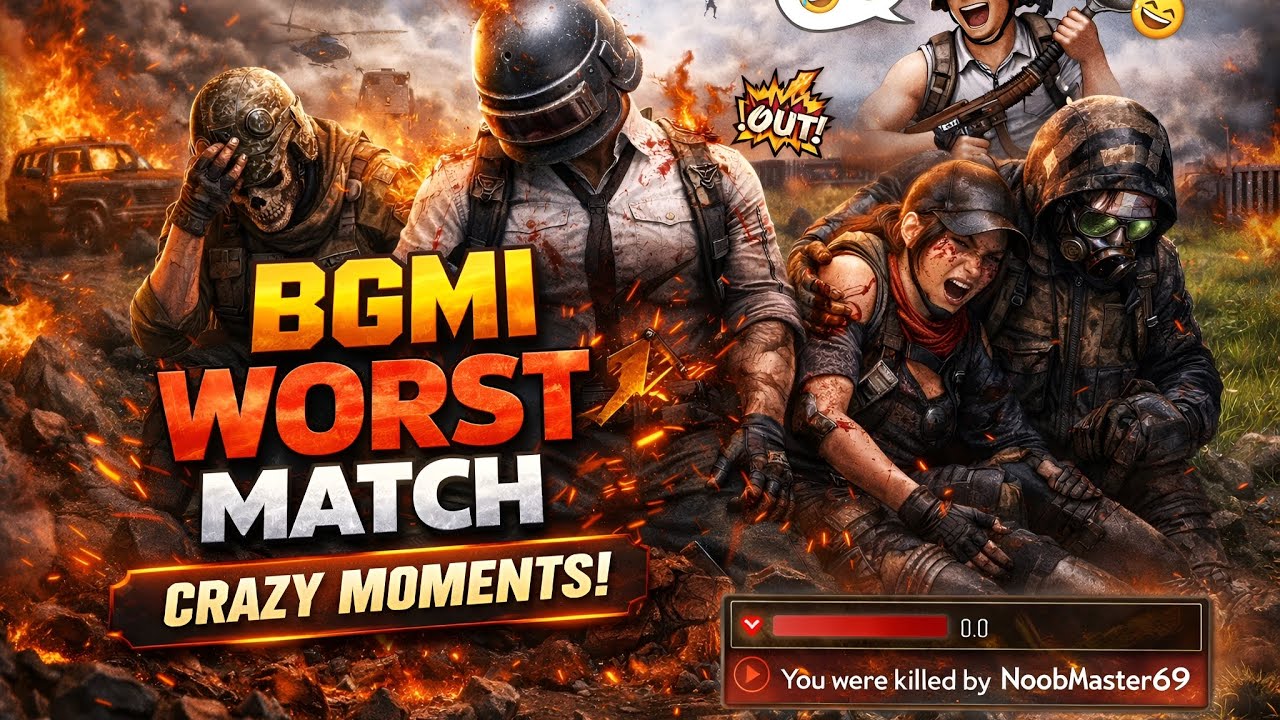 Bgmi worst random sqad match ever.