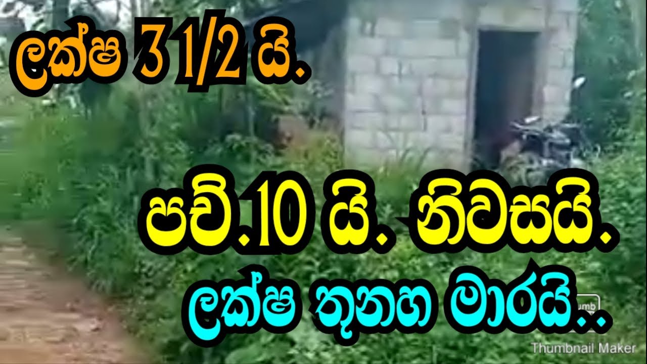 පච් 10 යි නිවසයි ..ලක්ෂ 3.1/2 යි ..podi malli land/awissawella land/house sale