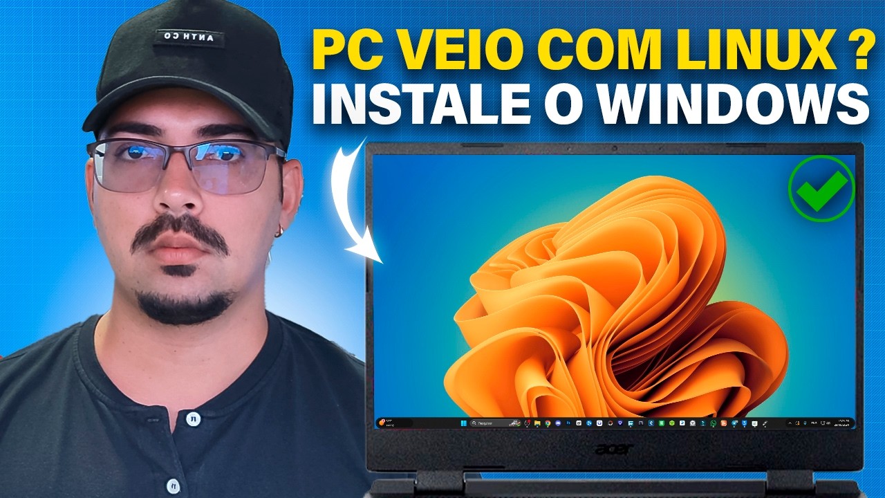 Como Instalar Windows PC ou Notebook com Linux 2025 (sem outro PC)!