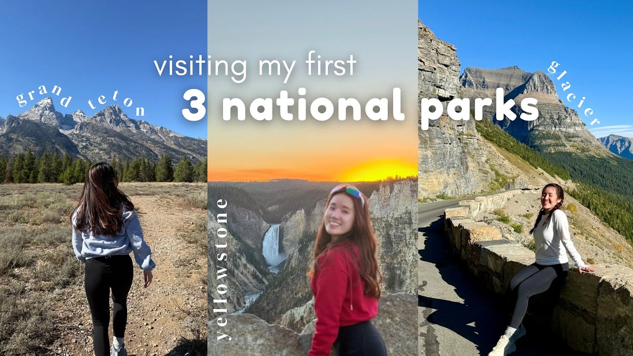 hiking vlog 🥾 my first national park trip to grand teton, yellowstone, and glacier ⛰️