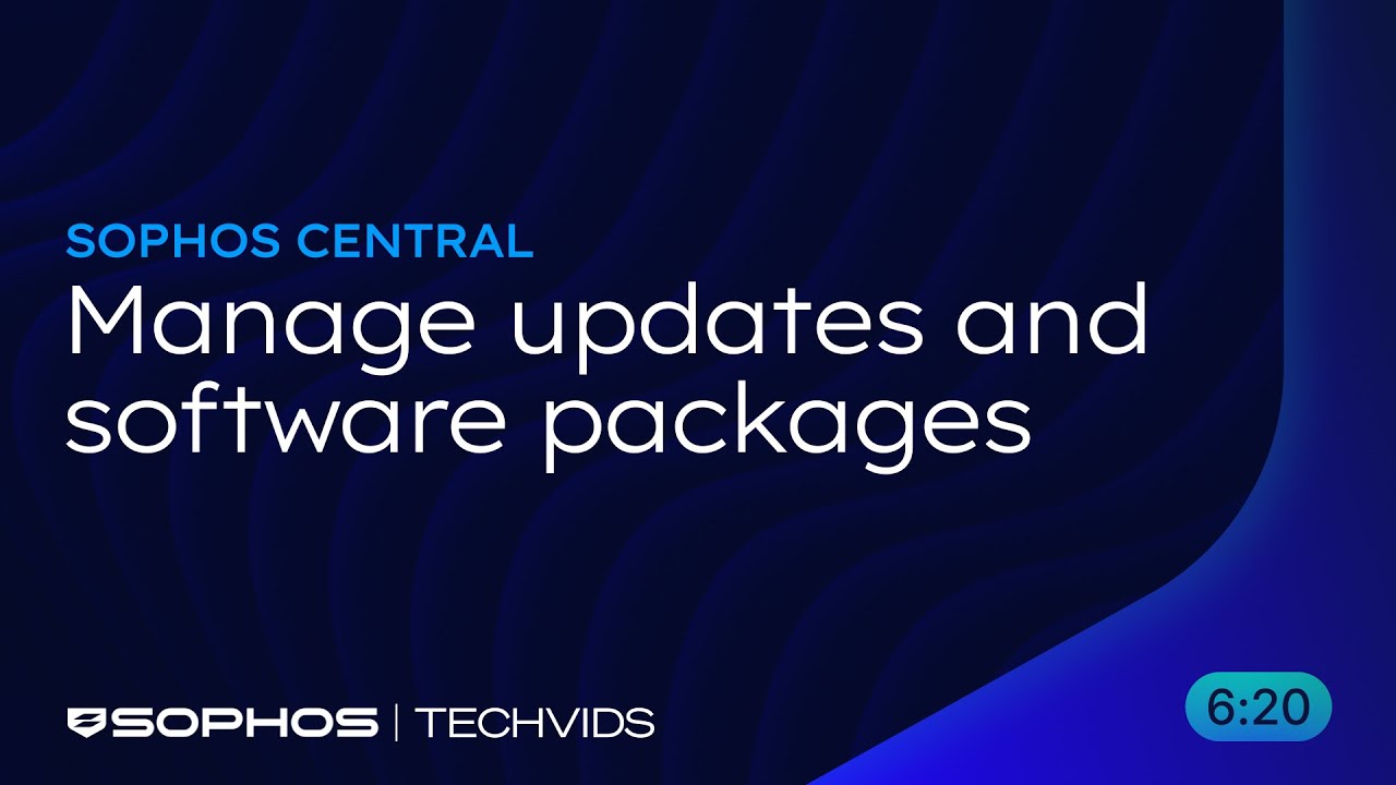 Sophos Central: Manage updates and software packages