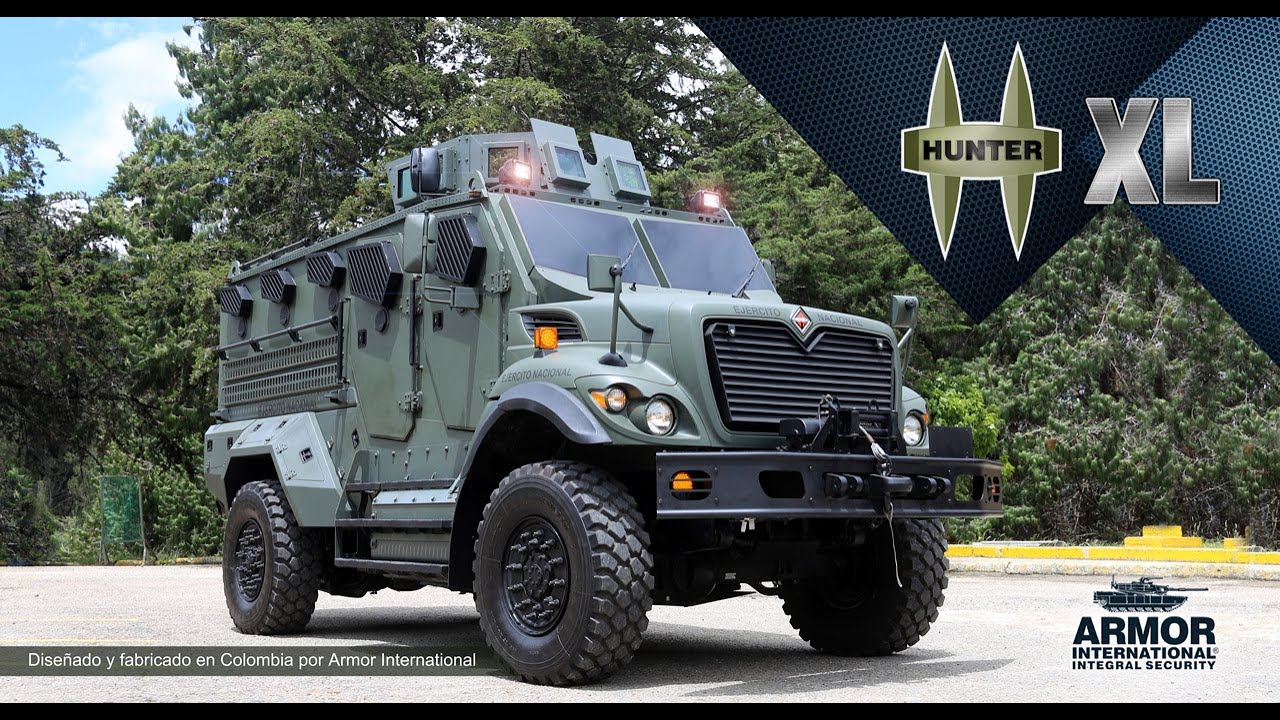 Vehículo táctico blindado de transporte de tropas del Ejército de Colombia HUNTER XL