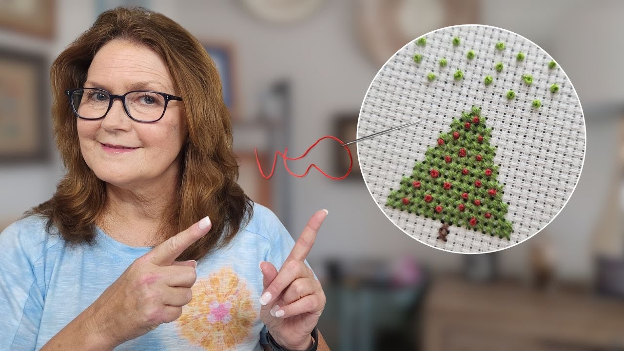 Tips for Making French Knots in Cross Stitch on Aida, Evenweave, and Linen - on Flosstube