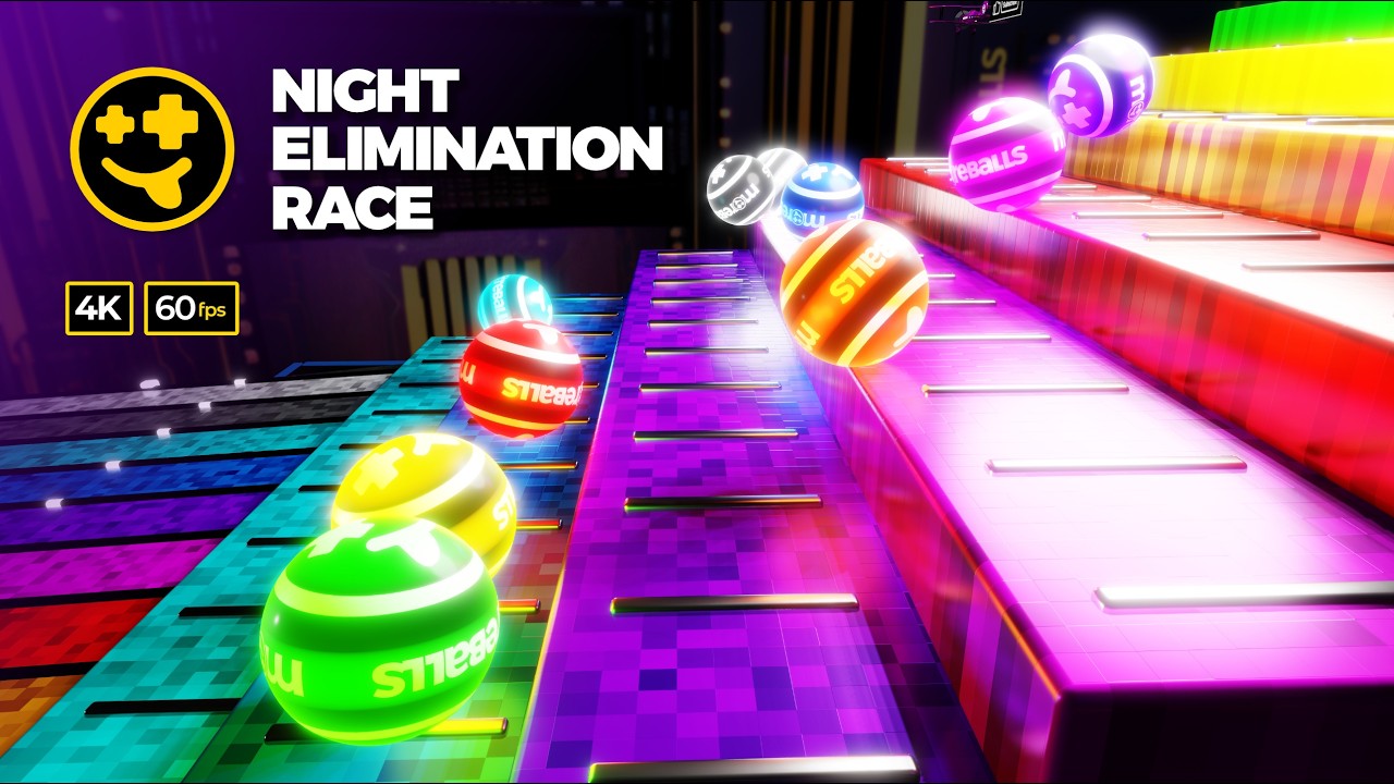 UPGRADED! Marble Night Elimination Race  | #marbles #marblerun #marblerace #asmr #sensory #physics